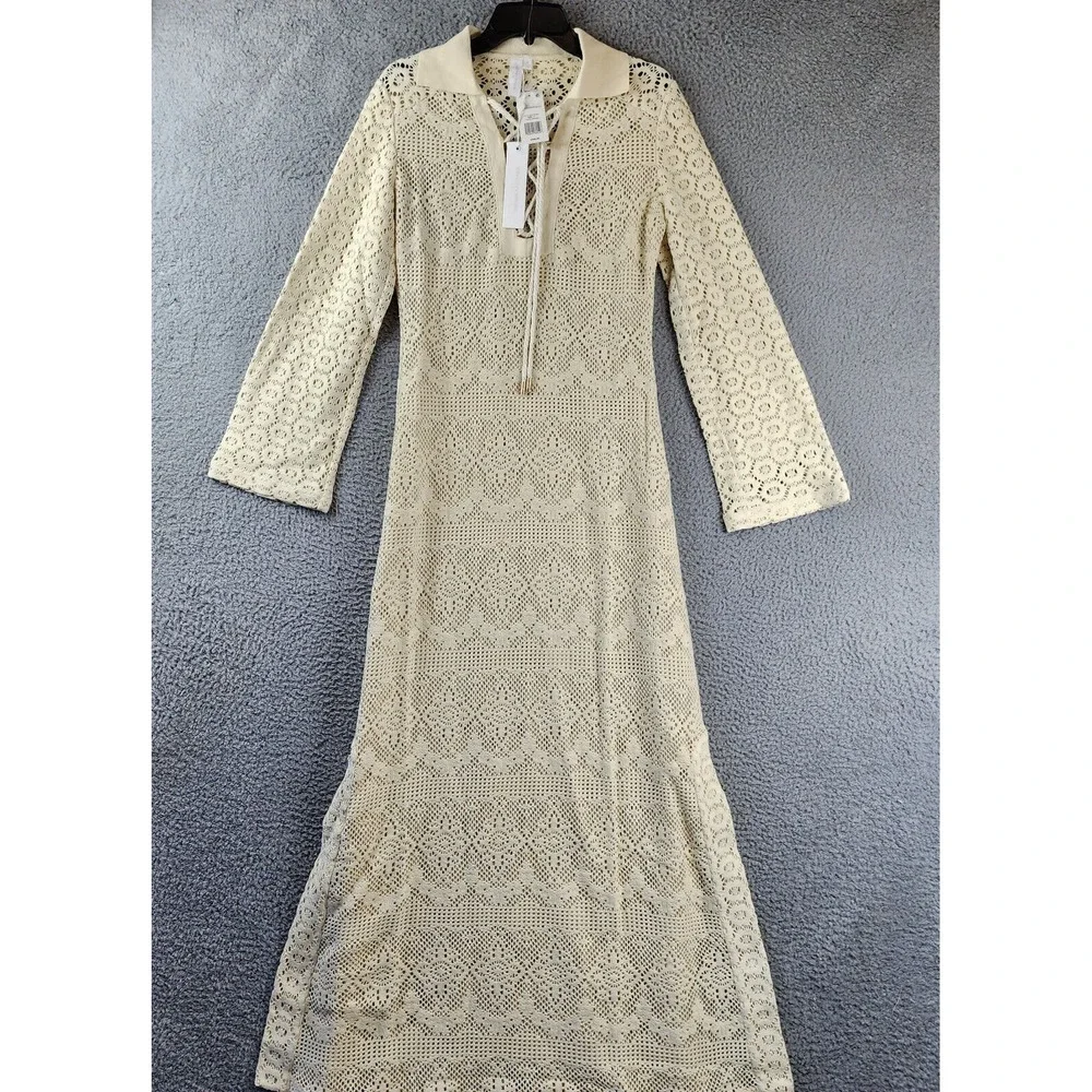 white christmas dresses Zarah TENCEL™ Lyocell Crochet Dress main image 0